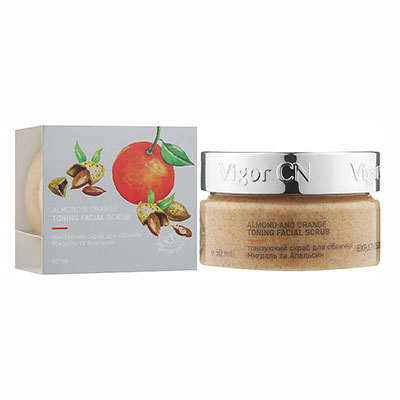 *Скраб для обличчя Vigor Апельсин та Мигдаль 50мл