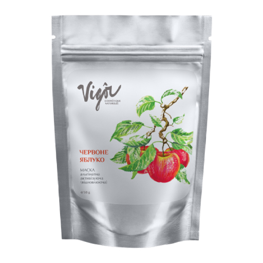 *Маска для обличчя Vigor альгінатна активізуюча Червоне Яблуко 50г