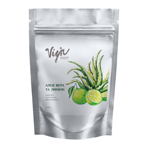 Маска Vigor альгінатна зволожуюча Алое Вера та Лимон 50г