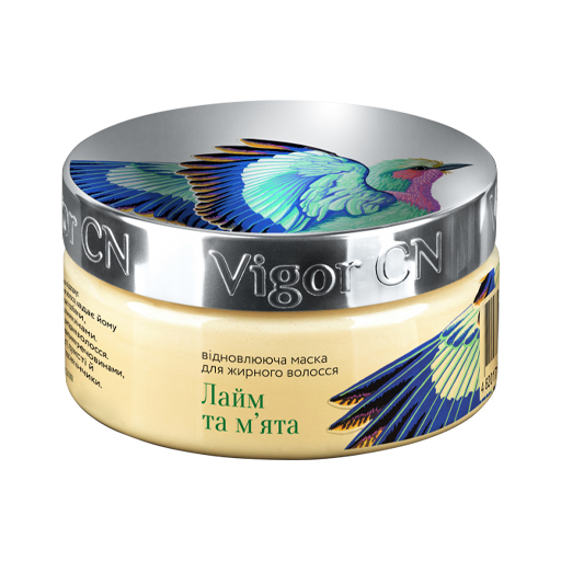 *Маска для волосся Vigor Лайм і М'ята відновлююча для жирного волосся 180мл