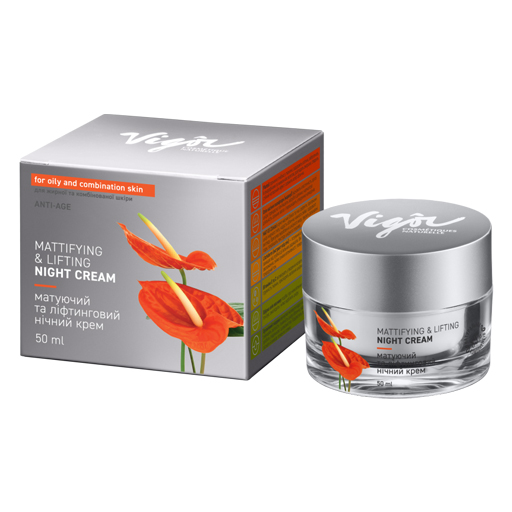 Крем Vigor матуючий та ліфтинговий нічний 50мл