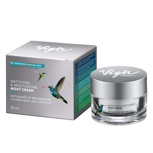 *Крем для обличчя Vigor Матуючий та зволожуючий нічний 50мл