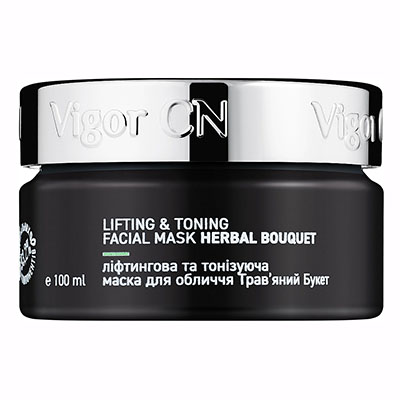 *Маска для обличчя Vigor Трав'яний Букет Ліфтингова та тонізуюча 50мл