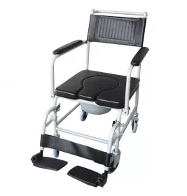Кресло-каталка Ridni с санитарным оборудованием, откидными подлокотниками и колесами KJT707C