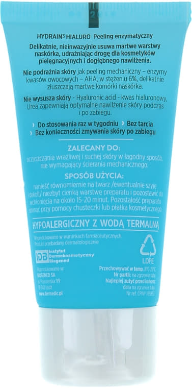 *Пилинг Dermedic Hydrain3 Hialuro Энзимный для чувствительной и сухой кожи 50г