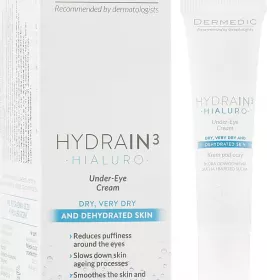 Гідрокрем Dermedic Hydrain3 Hialuro Гіаулуроновий під очі 15г