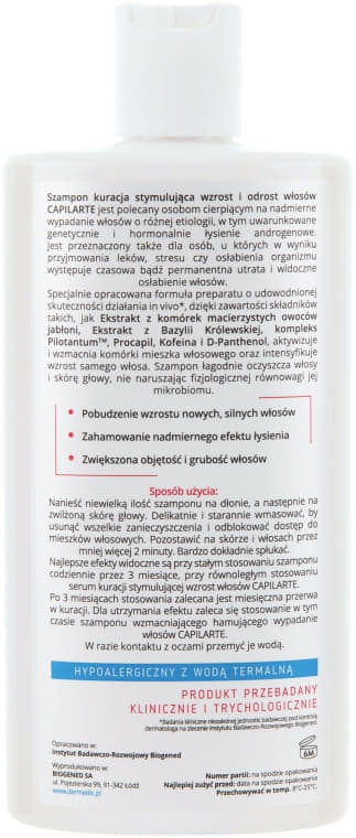 Шампунь Dermedic Сapilarte Терапевтичний активуючий ріст волосся 300мл