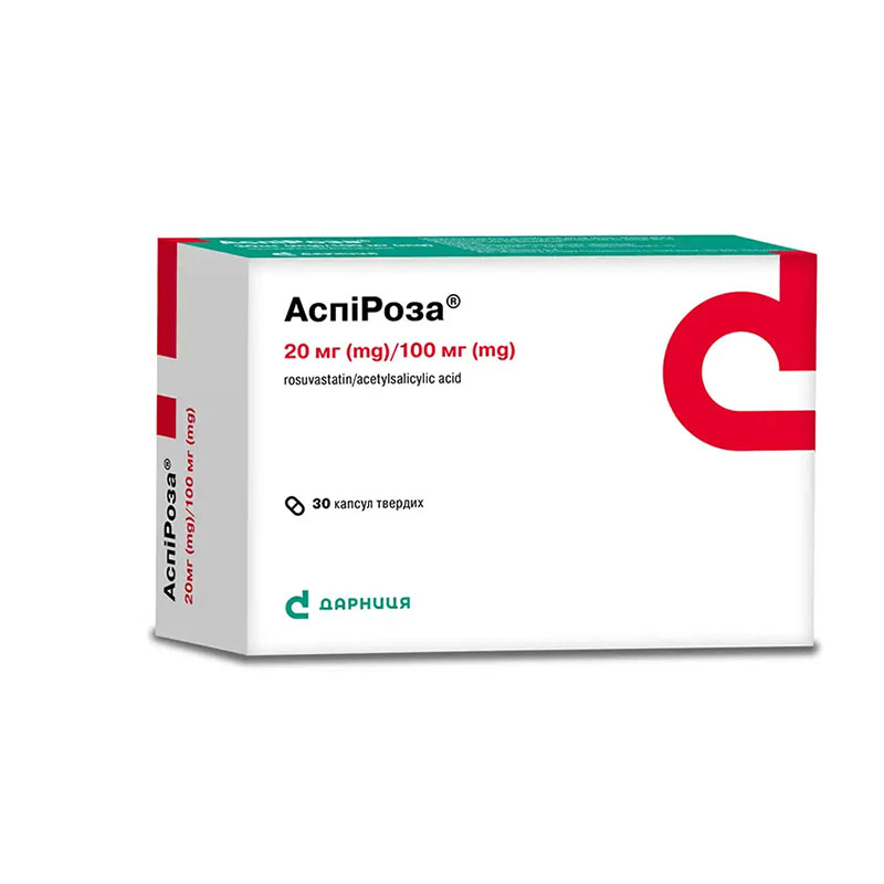 Аспіроза-Дарниця капсули по 20 мг/100 мг 30 шт. (10х3)