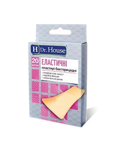 *Лейкопластырь H Dr.House набор Еластичні 7,2 см*2,3 см тканая основа №20 *Лейкопластырь H Dr.House набор Еластичні 7,2 см*2,3 см тканая основа №20