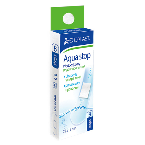 *Лейкопластырь ECOPLAST Аква стоп набор медицинский 7,2*1,9см №8