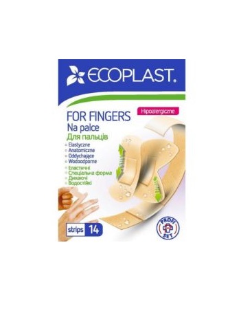*Лейкопластир ECOPLAST Для пальців набір медичний еластичний №14