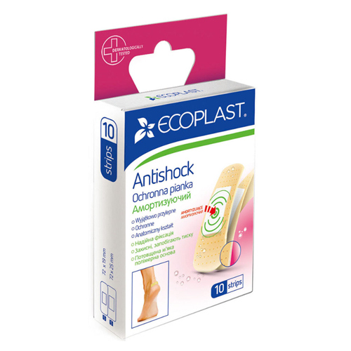 *Лейкопластырь ECOPLAST Анти шок набор медицинский мягкий защитный №10 *Лейкопластырь ECOPLAST Анти шок набор медицинский мягкий защитный №10