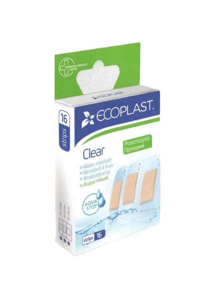 *Лейкопластырь ECOPLAST Прозрачный набор медицинский полимерный №16 *Лейкопластырь ECOPLAST Прозрачный набор медицинский полимерный №16