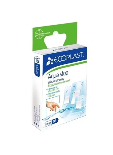 *Лейкопластир ECOPLAST Аква стоп набір медичний водонепроникний №16