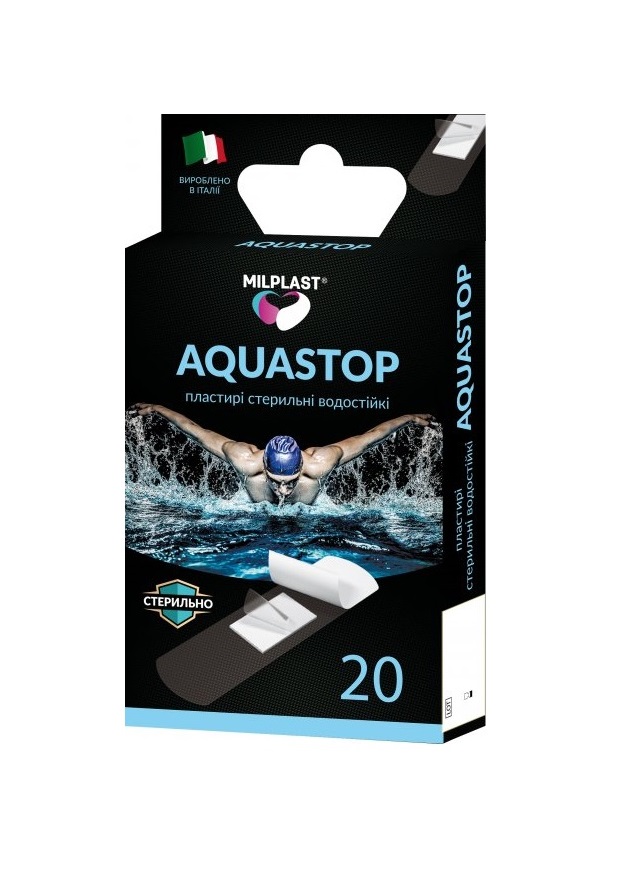 *Лейкопластырь Milplast AQUASTOP набор водостойкий стерильный №20 *Лейкопластырь Milplast AQUASTOP набор водостойкий стерильный №20