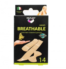 *Лейкопластырь Milplast BREATHABLE HAND для рук стерильный №14