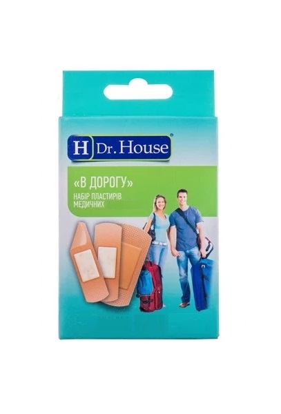 *Лейкопластир H Dr.House набір В дорогу бактерицидний ткана основа №20