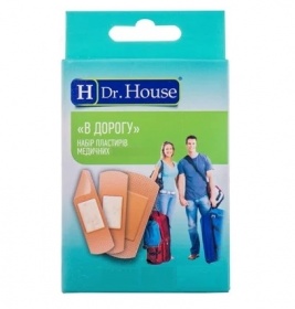 *Лейкопластир H Dr.House набір В дорогу бактерицидний ткана основа №20