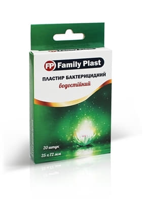 *Лейкопластырь FP Family Plast бакт.на полим.осн.вод.проз.25х72мм №20 *Лейкопластырь FP Family Plast бакт.на полим.осн.вод.проз.25х72мм №20