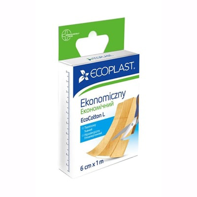 *Лейкопластырь ECOPLAST медицинский тканый 6см*1м