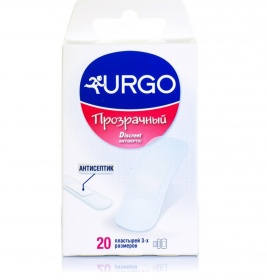 *Лейкопластир УРГО набір прозорий з антисептиком різних розмірів №20