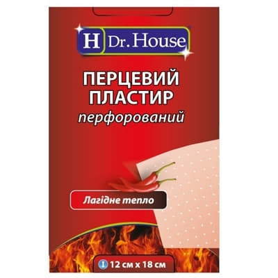 *Лейкопластрь H Dr.House перцовый пластырь перфор.12*18см №1 *Лейкопластрь H Dr.House перцовый пластырь перфор.12*18см №1