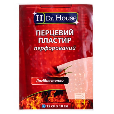 *Лейкопластир H Dr.House перцовый пластырь перфор.12*18см №1