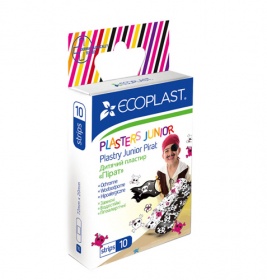 *Лейкопластир ECOPLAST Пірат набір медичний дитячий полімерний №10