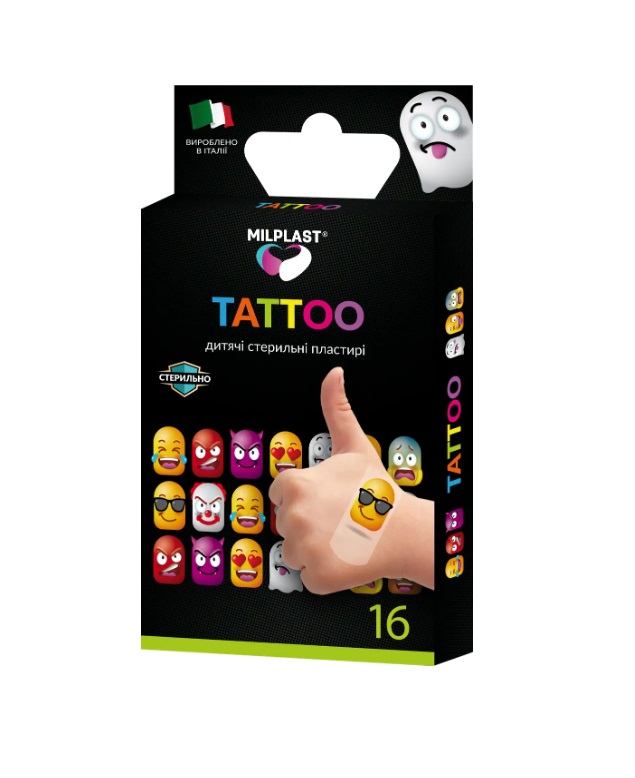 *Лейкопластир Milplast KIDS TATOO набір дитячий №16