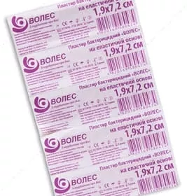 *Лейкопластырь Волес бакт.эластик 1,9х7,6см