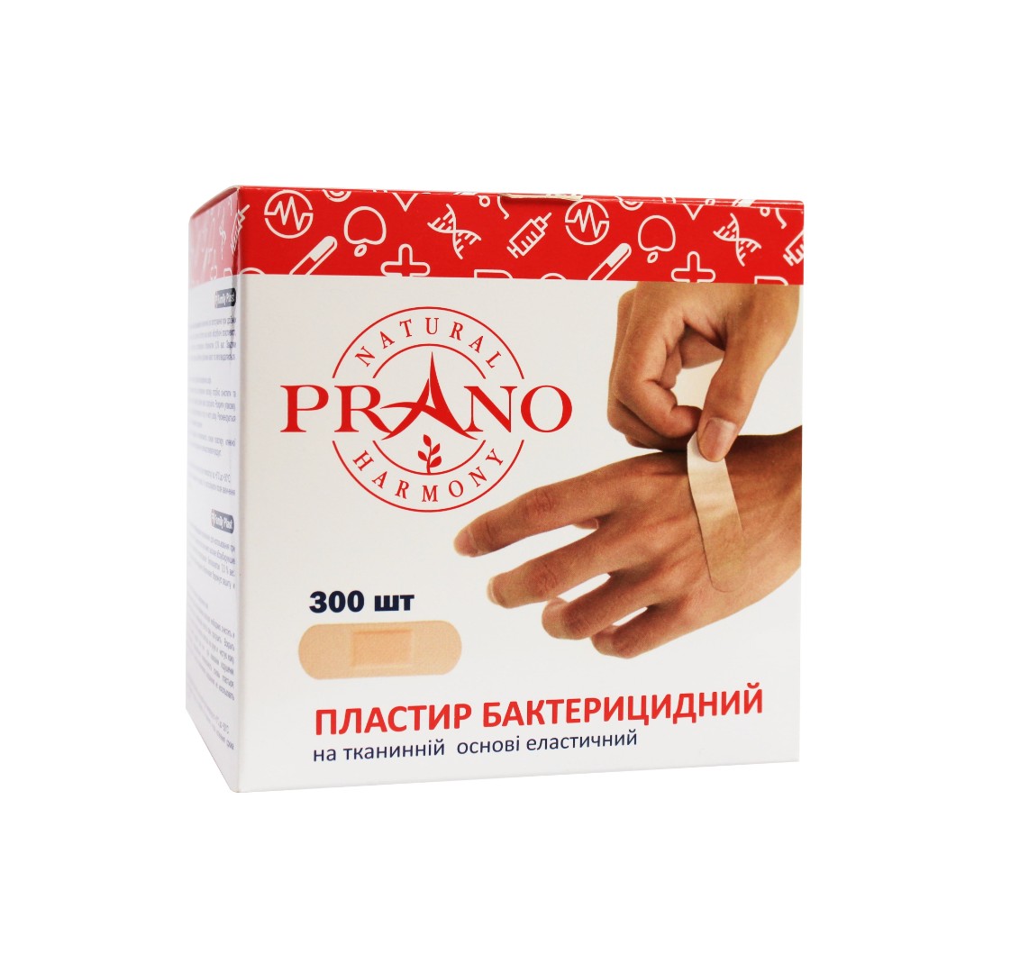 *Лейкопластир PRANO бактеріцидний тканинна основа еластичний 2,5*7,2 см №1 300