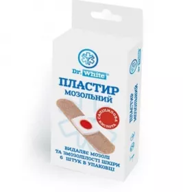 *Пластир мозольний Dr. White 6х2см №6