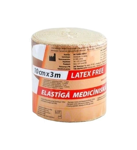 Бинт LAUMA эласт. мед. модель 2 Latex Free 10см*3м Бинт LAUMA эласт. мед. модель 2 Latex Free 10см*3м