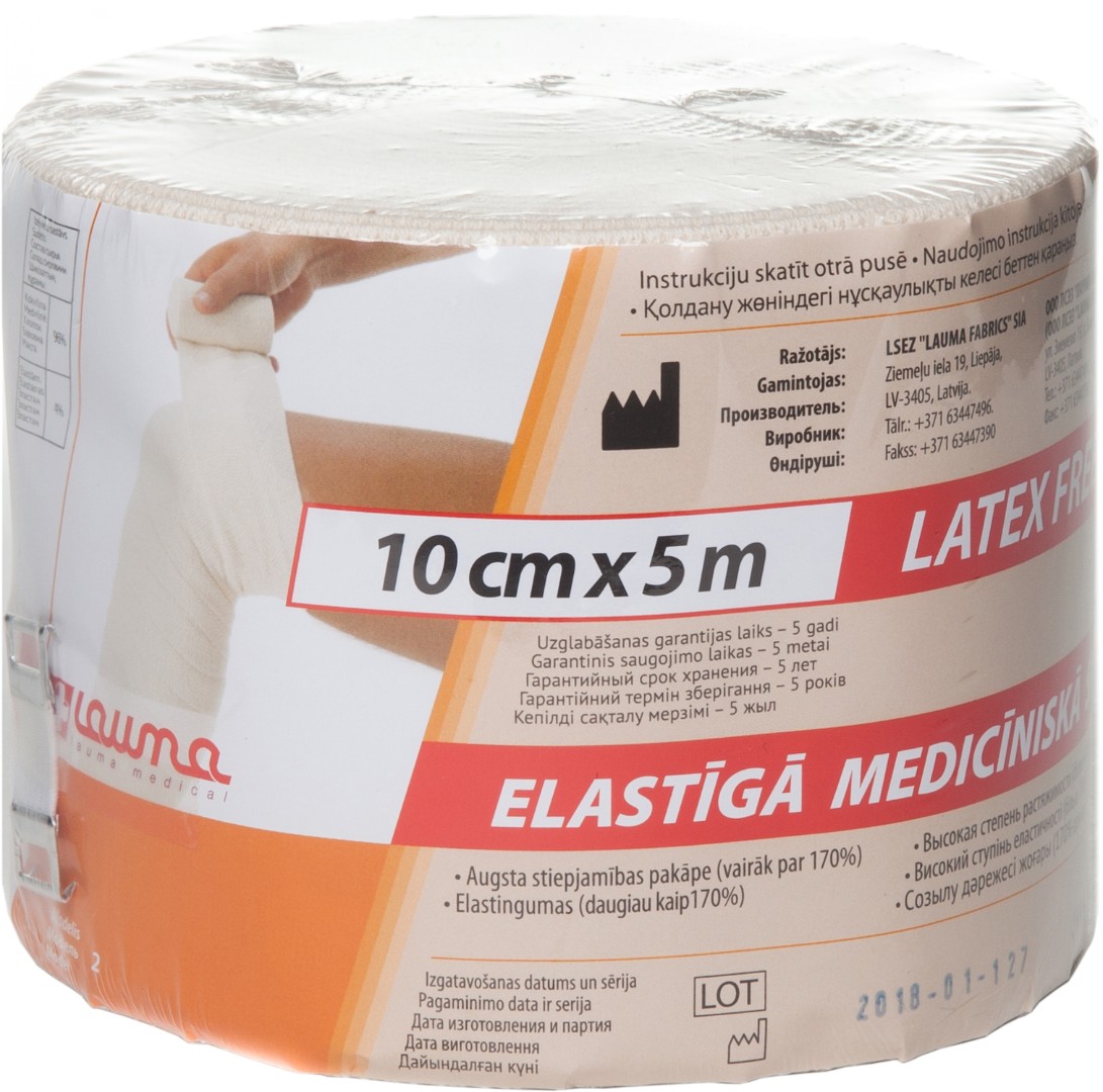Бинт LAUMA эласт. мед. модель 2 Latex Free 10см*5м Бинт LAUMA эласт. мед. модель 2 Latex Free 10см*5м