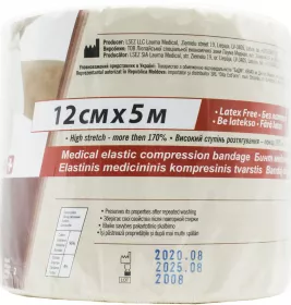 *Бинт LAUMA еластичний Latex Free 12 см*5 м