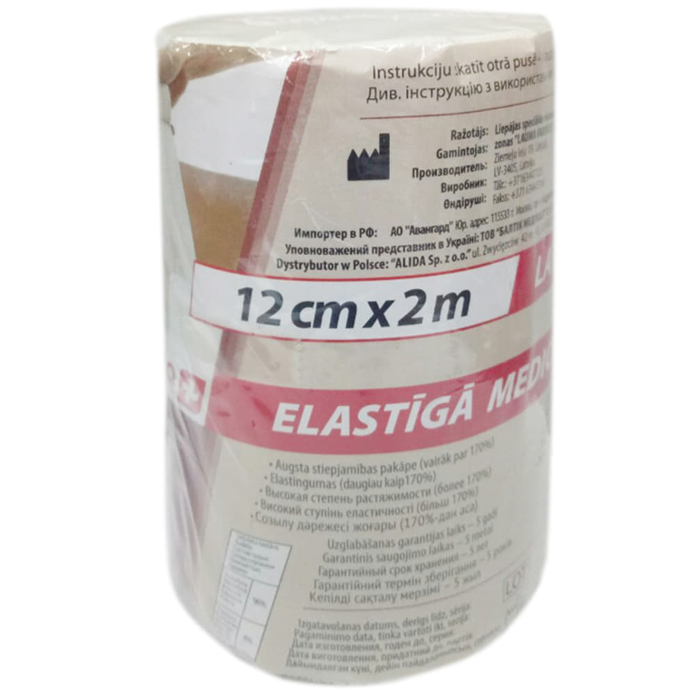 *Бинт LAUMA эластичный Latex Free 12 см*2,0 м *Бинт LAUMA эластичный Latex Free 12 см*2,0 м