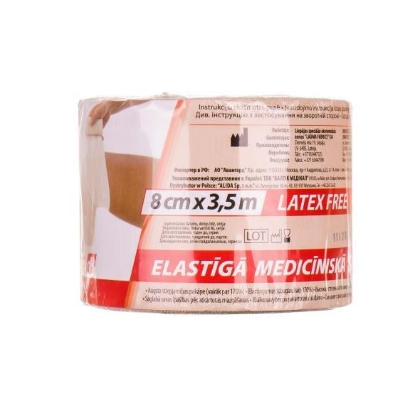 Бинт LAUMA еласт. мед. модель 2 Latex Free 8см*3,5м