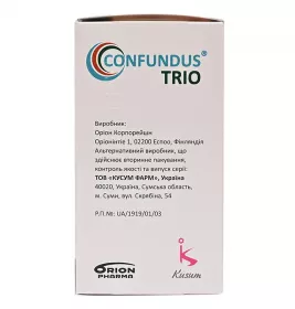 Конфундус Тріо таблетки 150 мг/37.5 мг/200 мг 100 шт. у флаконі