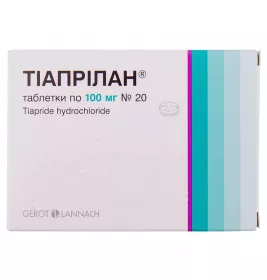 Тиаприлан таблетки по 100 мг 20 шт.