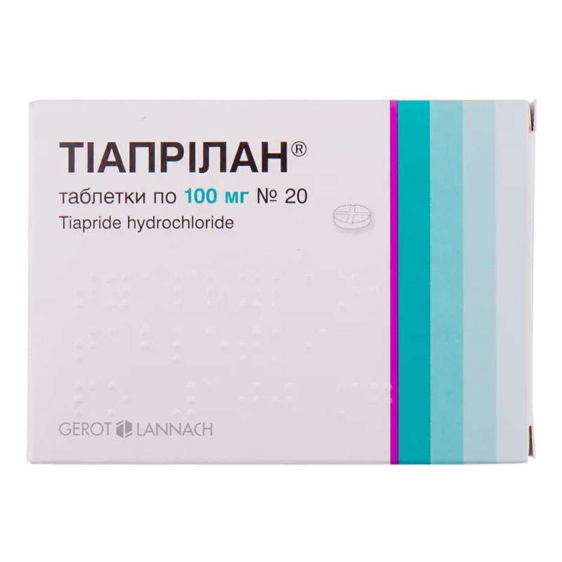 Тіапрілан таблетки по 100 мг 20 шт.