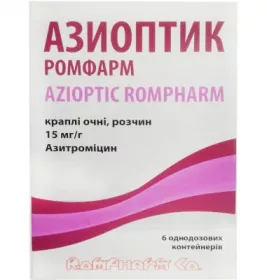 Азиоптик Ромфарм краплі очні р-н 15 мг/г 250мг №6