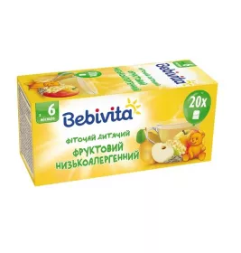 *Чай Bebivita детский фруктовый низкоалергенный ф/п №20