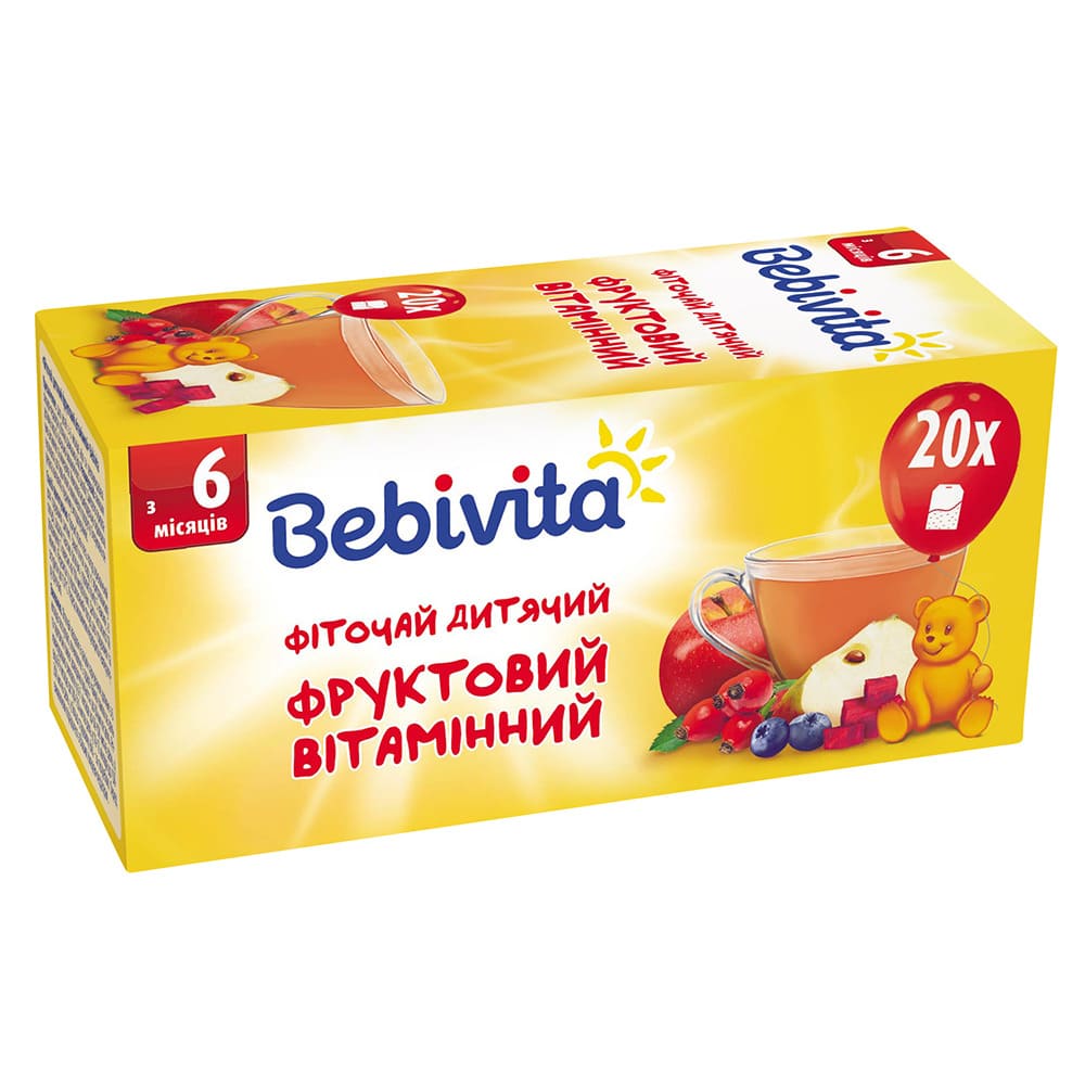 Чай Bebivita детский фруктовый витаминный ф/п №20 Чай Bebivita детский фруктовый витаминный ф/п №20