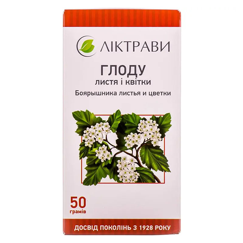 Глоду листя та квіти по 50 г у пачці - Лектрави
