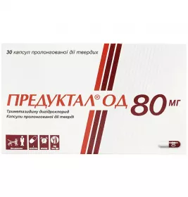 Предуктал ОД 80 мг капсулы по 80 мг 30 шт. (10х3)