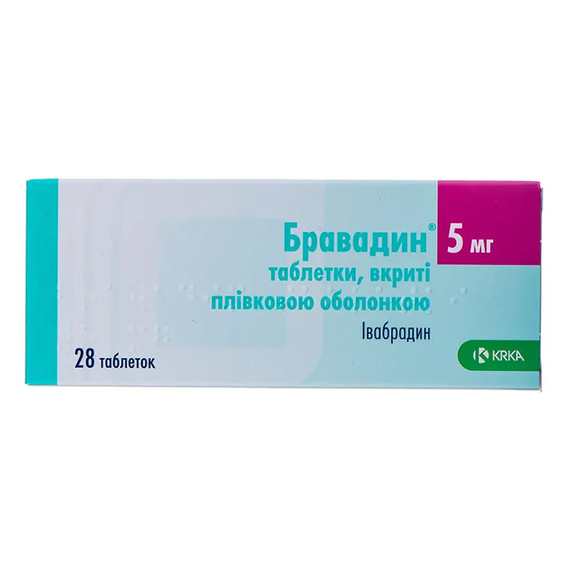 Бравадин таблетки по 5 мг 28 шт. (14х2)