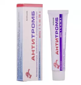 Антитромб мазь 1% по 30 г у тубах - Лубнифарм