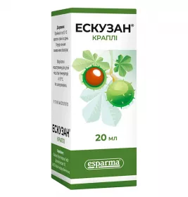 Ескузан краплі 1% по 20 мл у флаконі