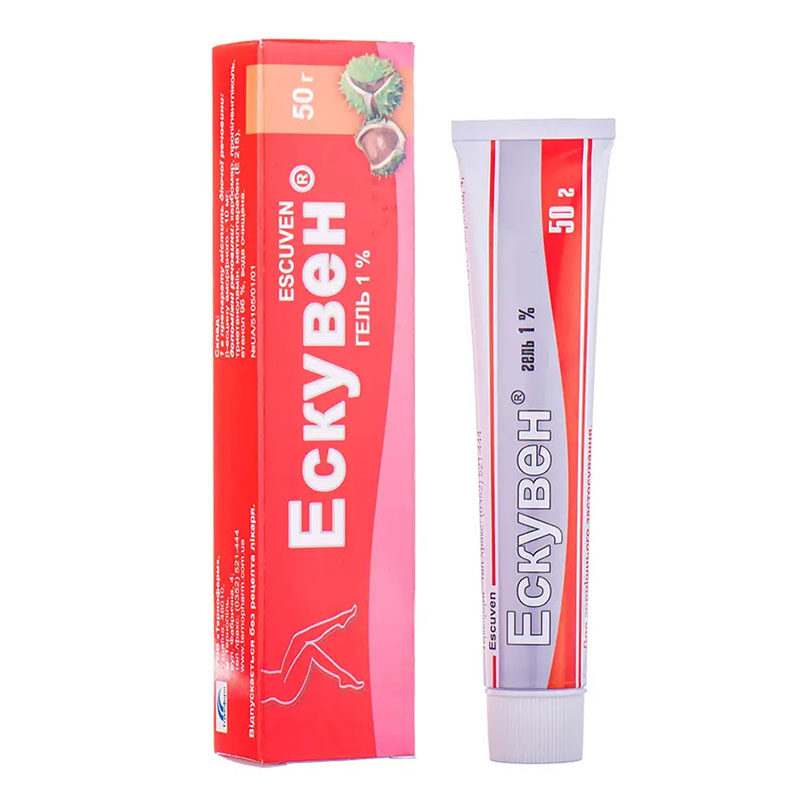Ескувен гель 1% по 50 г у тубах 1 шт.