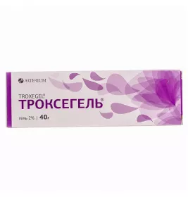 Троксегель гель 2% по 40 г в тубах 1 шт.